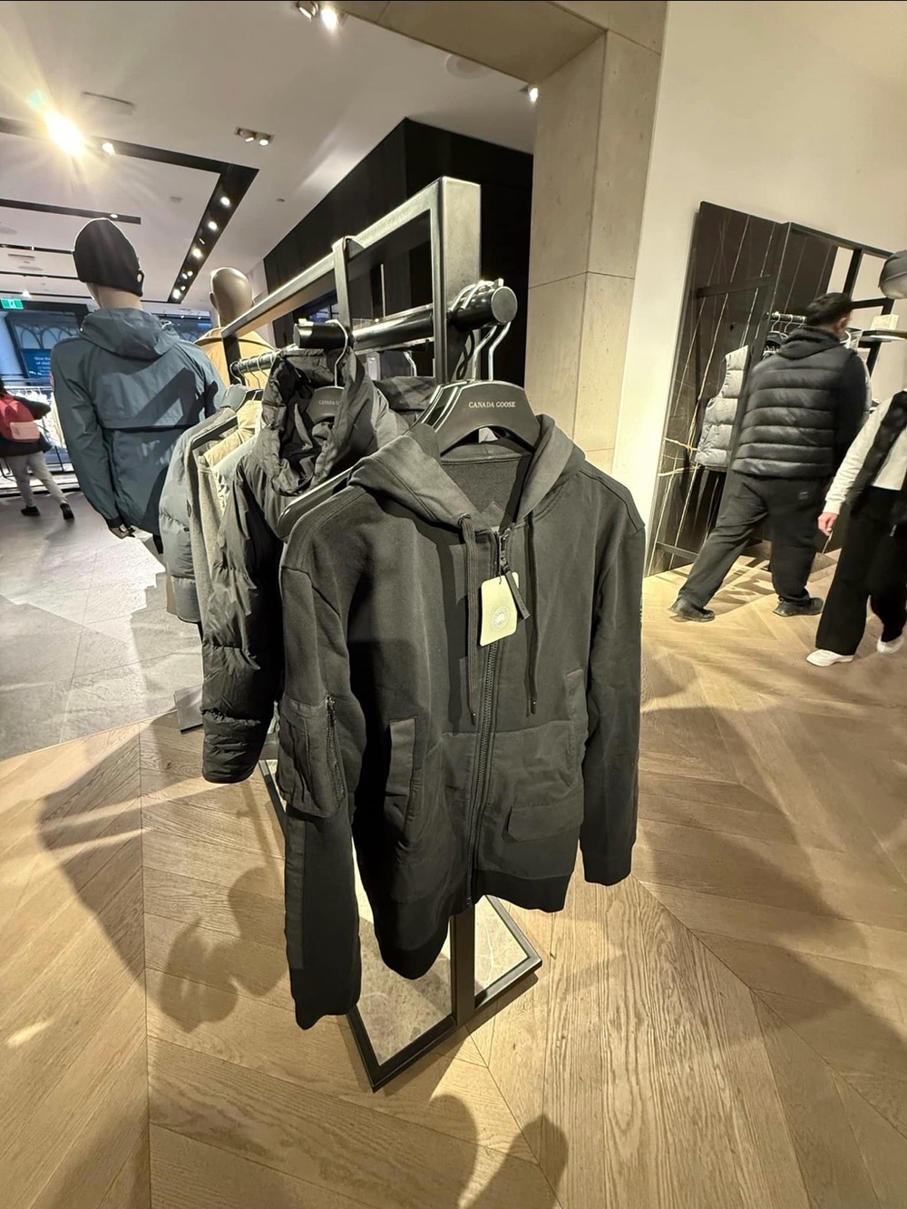 Canada Goose Black Hooded Zip Jacket